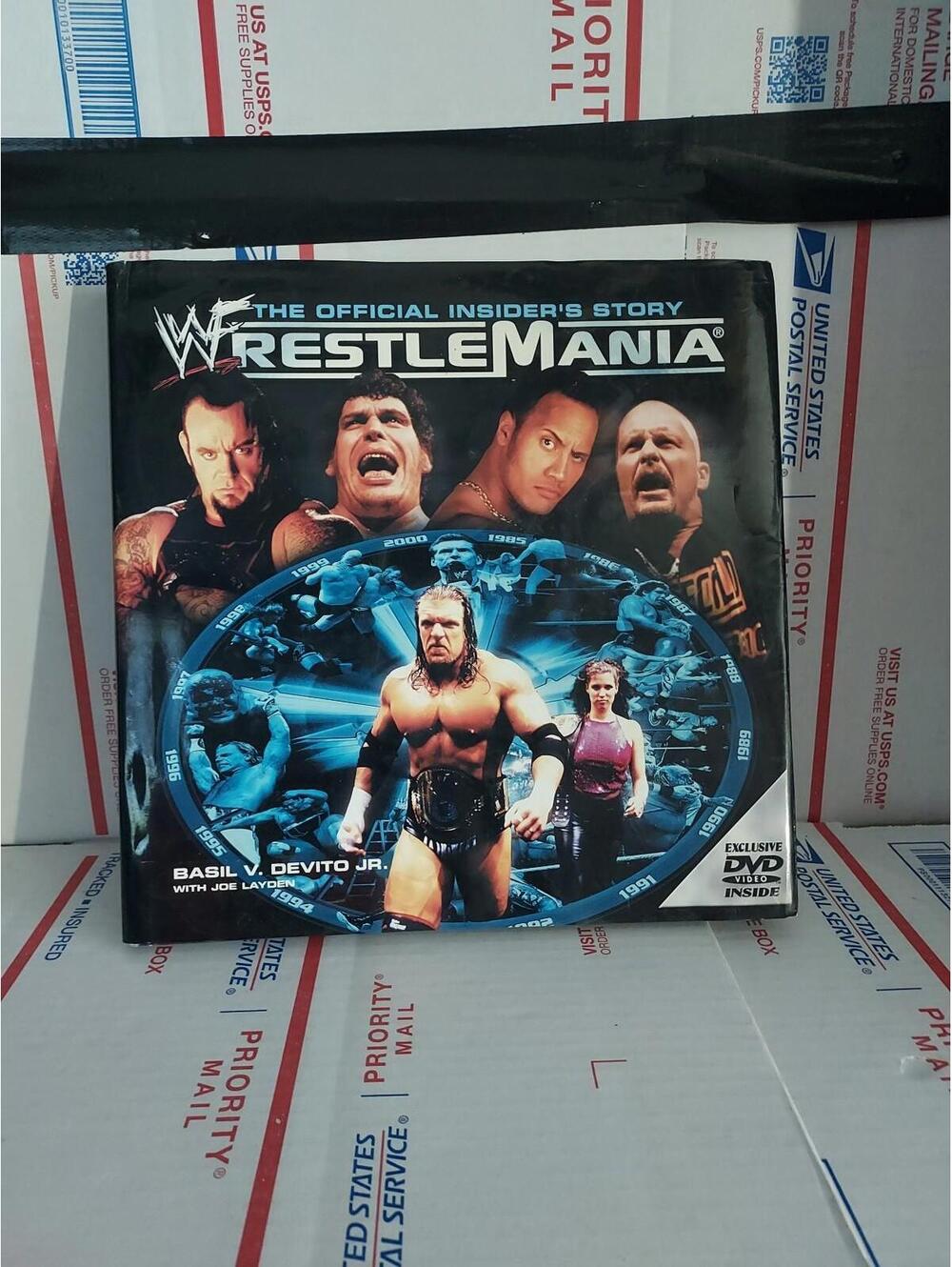 WWF Wrestlemania: The Official Insider's Story Hardcover Book w/ DVD - T6#24